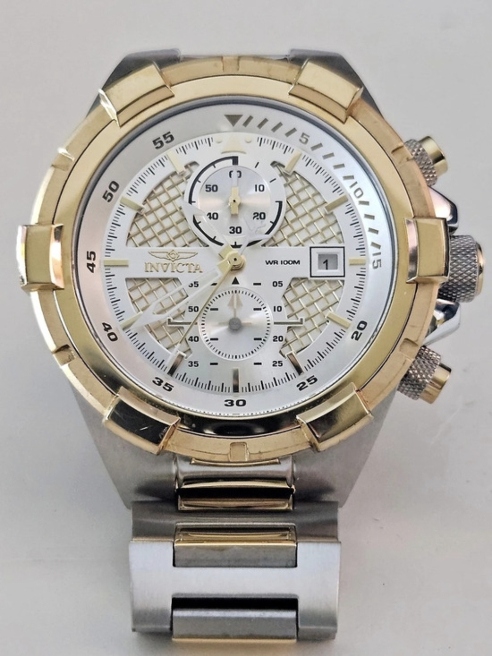 Invicta Aviator 2019 Chronograph Two-Tone Watch Like New